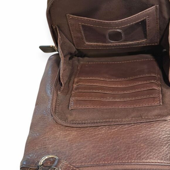 FOSSIL Women’s Dark Brown Leather Vintage Emerson Crossbody Bag - Picture 3 of 4